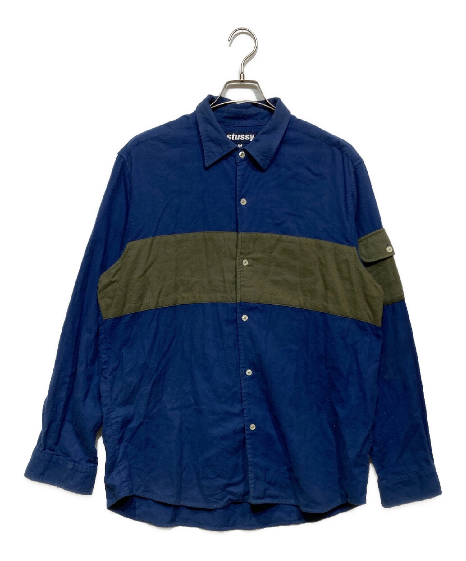 中古・古着通販】stussy (ステューシー) バイカラーネルシャツ
