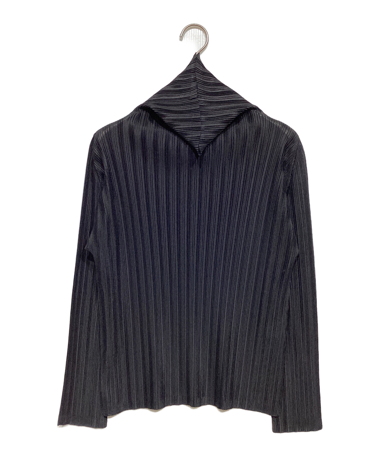 PLEATS PLEASE 幾何学模様 タートルネック長袖カットソー PLEATS