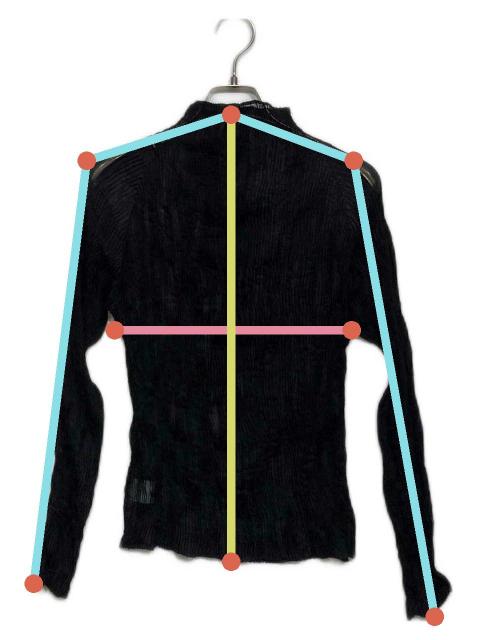 イッセイミヤケ／アコーディオンプリーツ カットソー ストレッチ　黒　2 春秋 中古・古着通販】ISSEY MIYAKE (イッセイミヤケ) プリーツカットソー