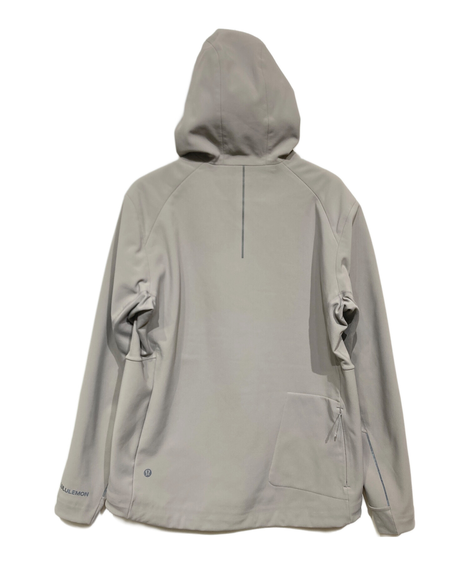 ルルレモン　裏起毛フルジップクロップドパーカー　サイズ6 中古・古着通販】LULULEMON (ルルレモン) 裏起毛ジップパーカー グレー