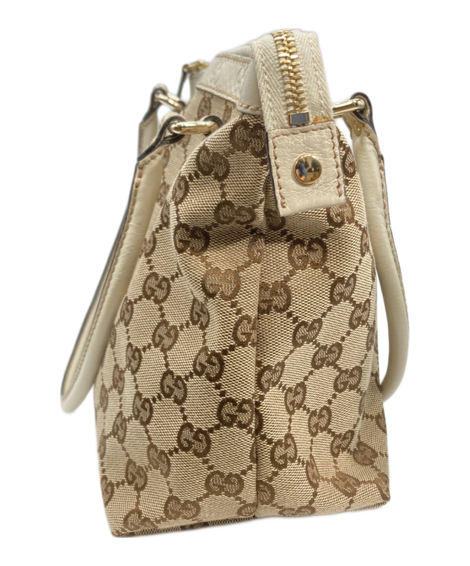 中古・古着通販】GUCCI (グッチ) GGキャンバストートバッグ ベージュ