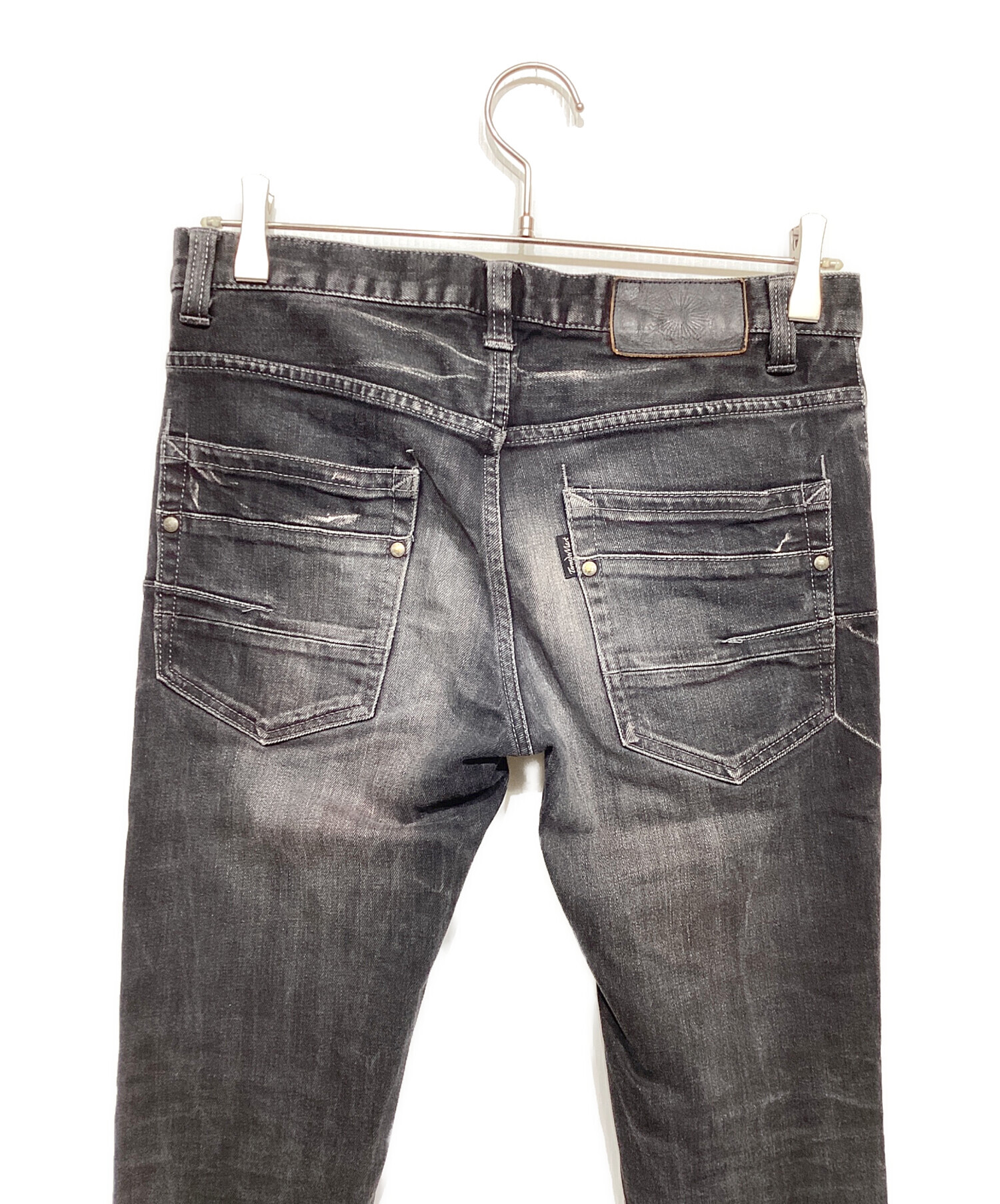 トルネードマート「シェードペール加工シューカットデニム」ブルーS美