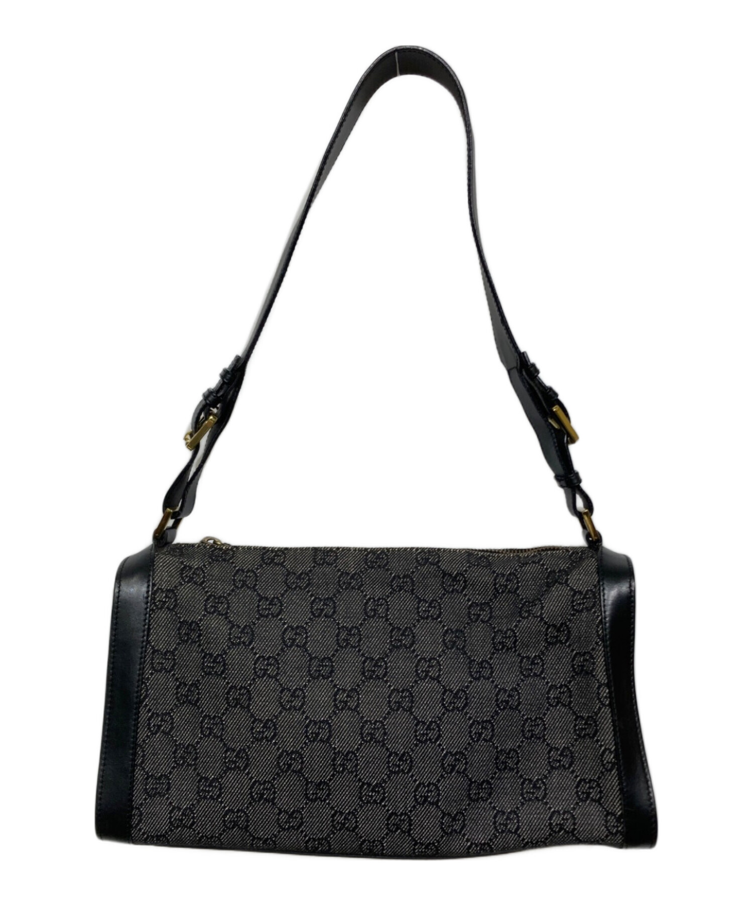 中古・古着通販】GUCCI (グッチ) GG柄 ワンショルダーバッグ ブラック 