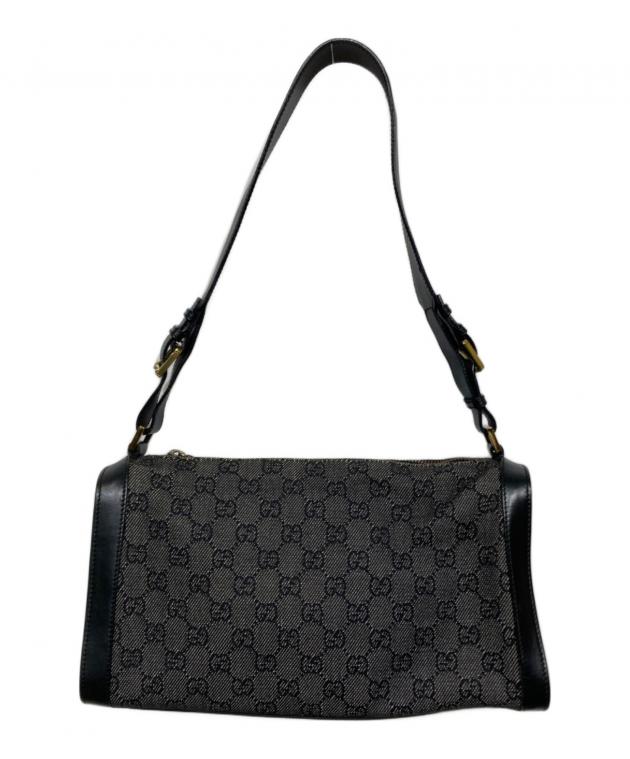 【美品】グッチ　ワンショルダー　GG柄　バッグ 中古・古着通販】GUCCI (グッチ) GG柄 ワンショルダーバッグ ブラック