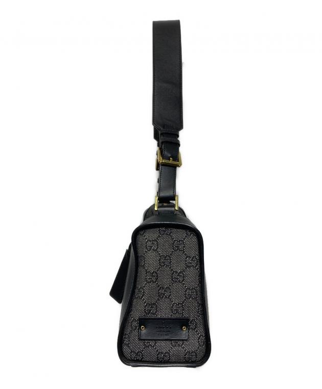 中古・古着通販】GUCCI (グッチ) GG柄 ワンショルダーバッグ ブラック