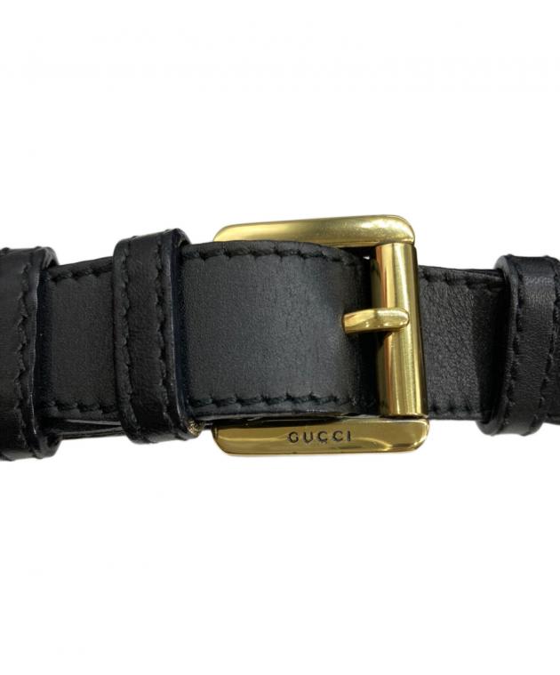 中古・古着通販】GUCCI (グッチ) GG柄 ワンショルダーバッグ ブラック