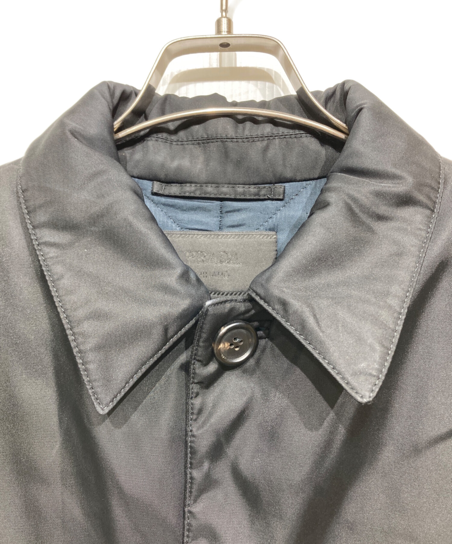 中古・古着通販】PRADA (プラダ) ナイロンパテッドステンカラーコート