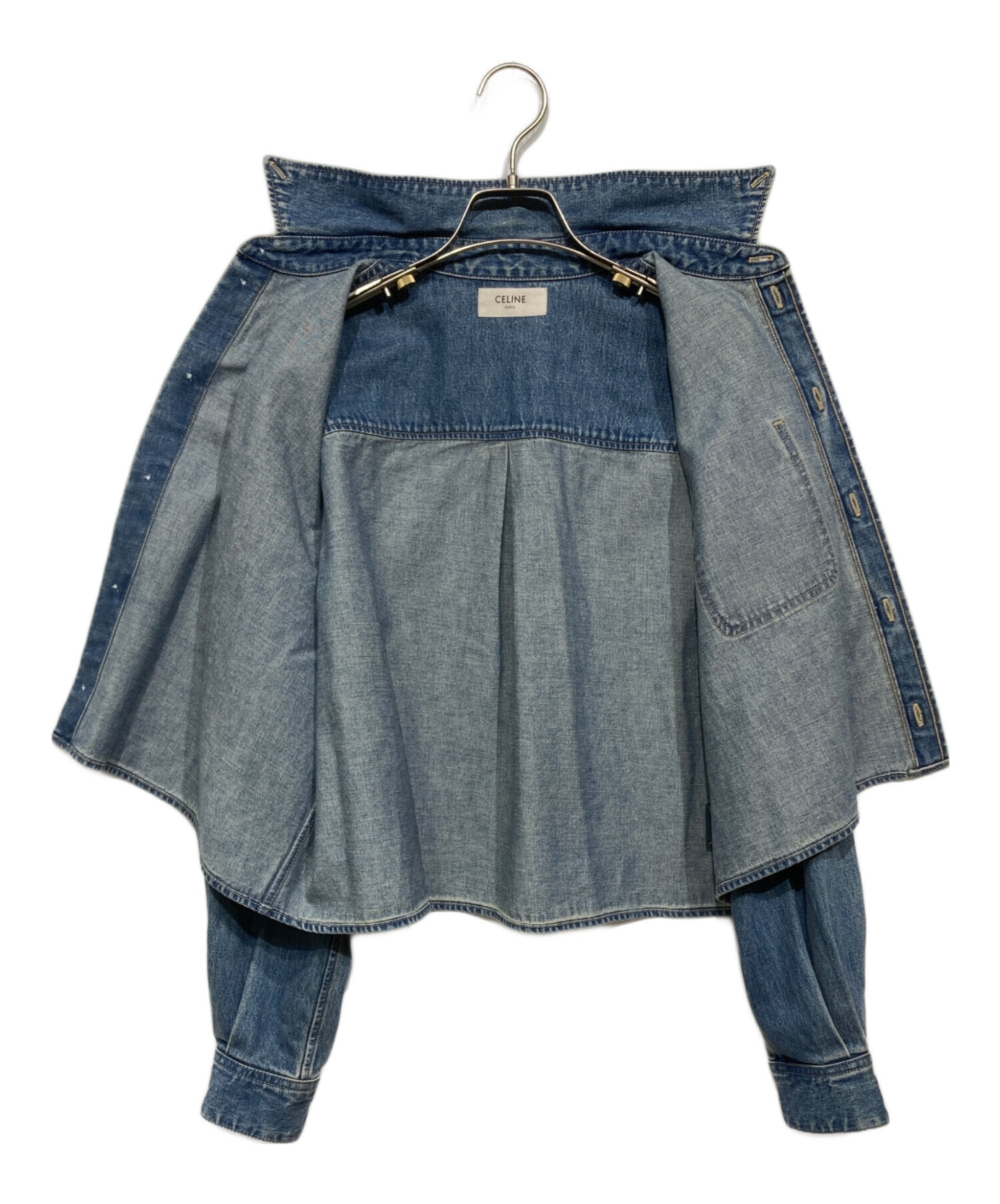 中古・古着通販】CELINE (セリーヌ) デニムクロップドシャツ