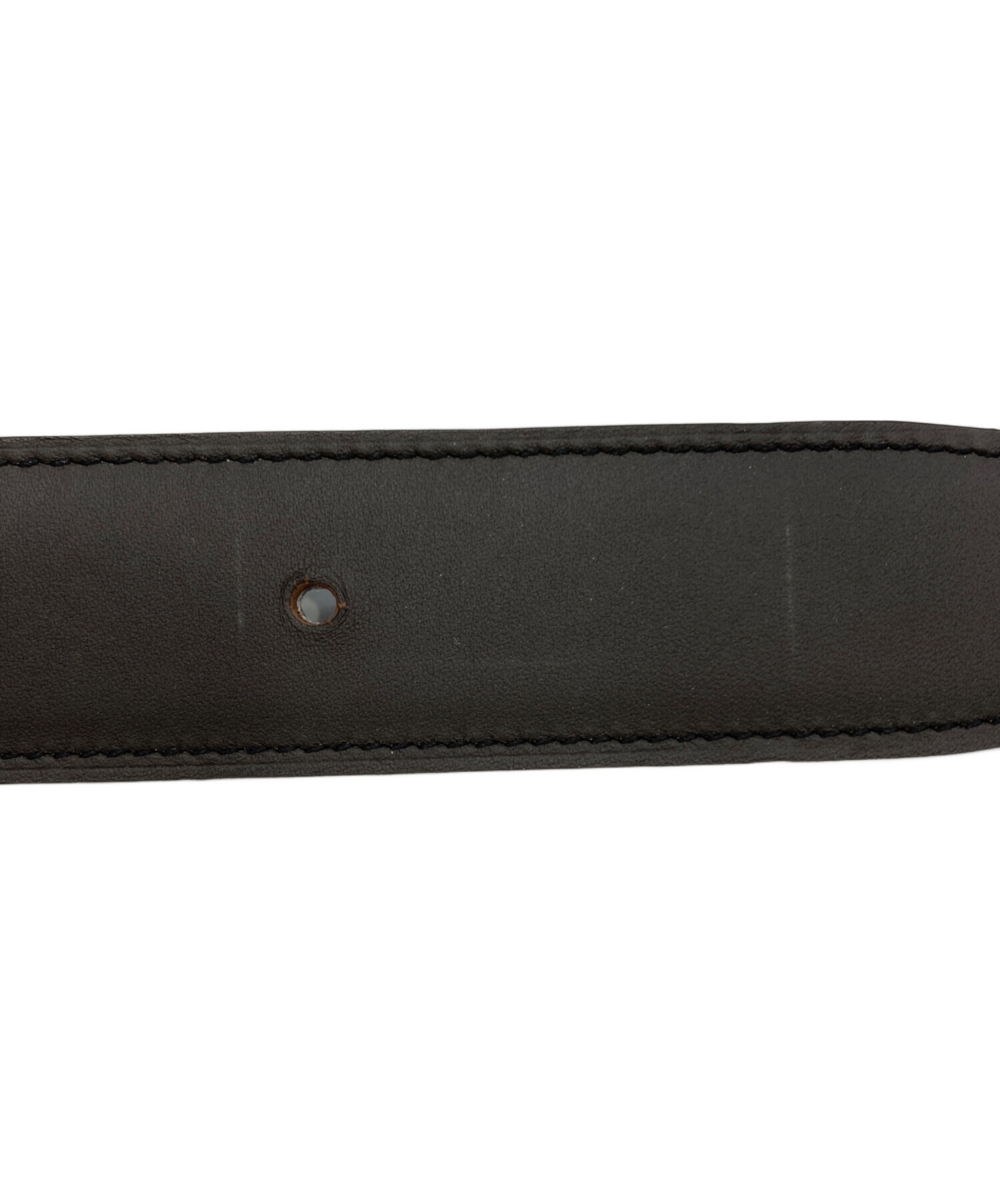 1995年 HERMES エルメス レザーベルト ネイビー 本革 中古・古着通販】HERMES (エルメス) レザーベルト ネイビー×ブラウン