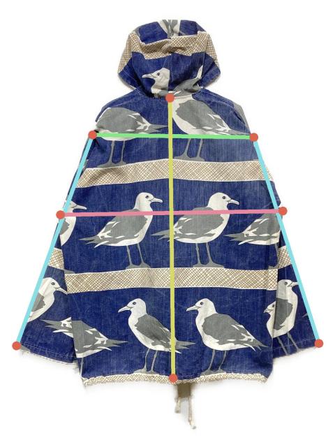 中古・古着通販】MICHIGAN RAG Co. (ミシガンラグ) カモメ柄フーデッド