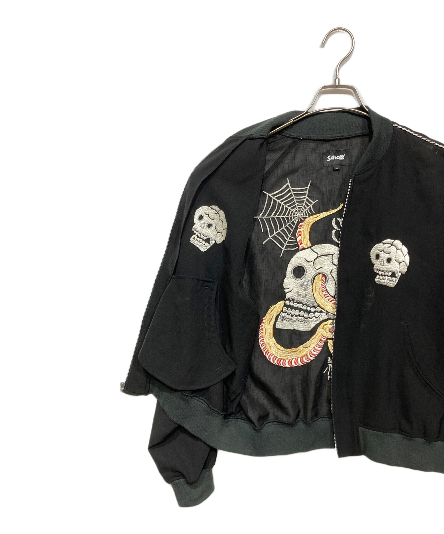 中古・古着通販】Schott (ショット) Skull & Snake CHIFFON SUKA