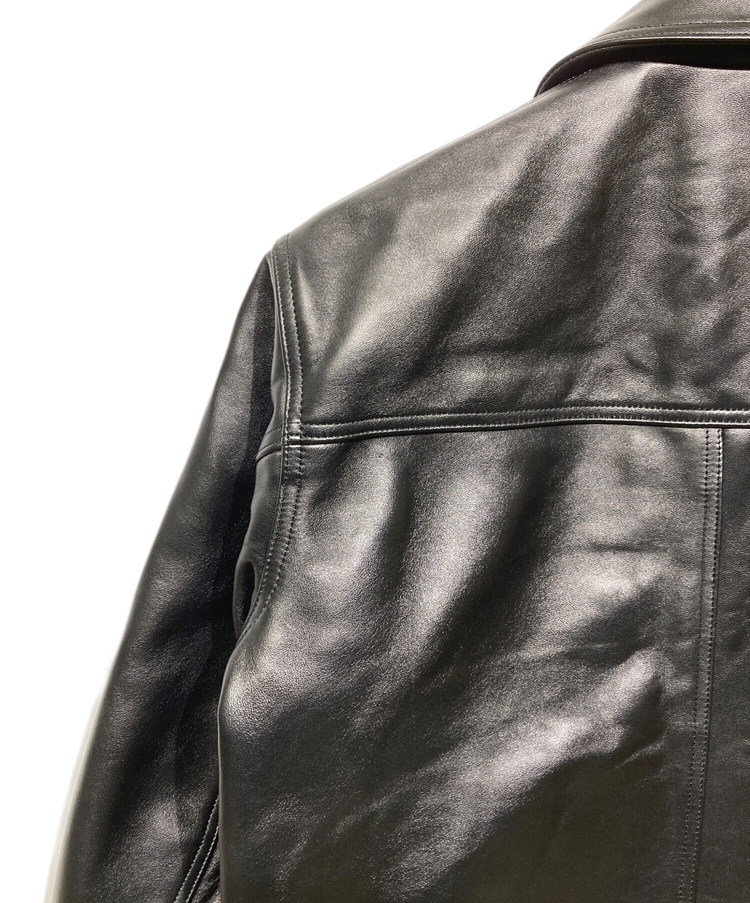 中古・古着通販】Schott (ショット) 別注 LEATHER CAR COAT ブラック