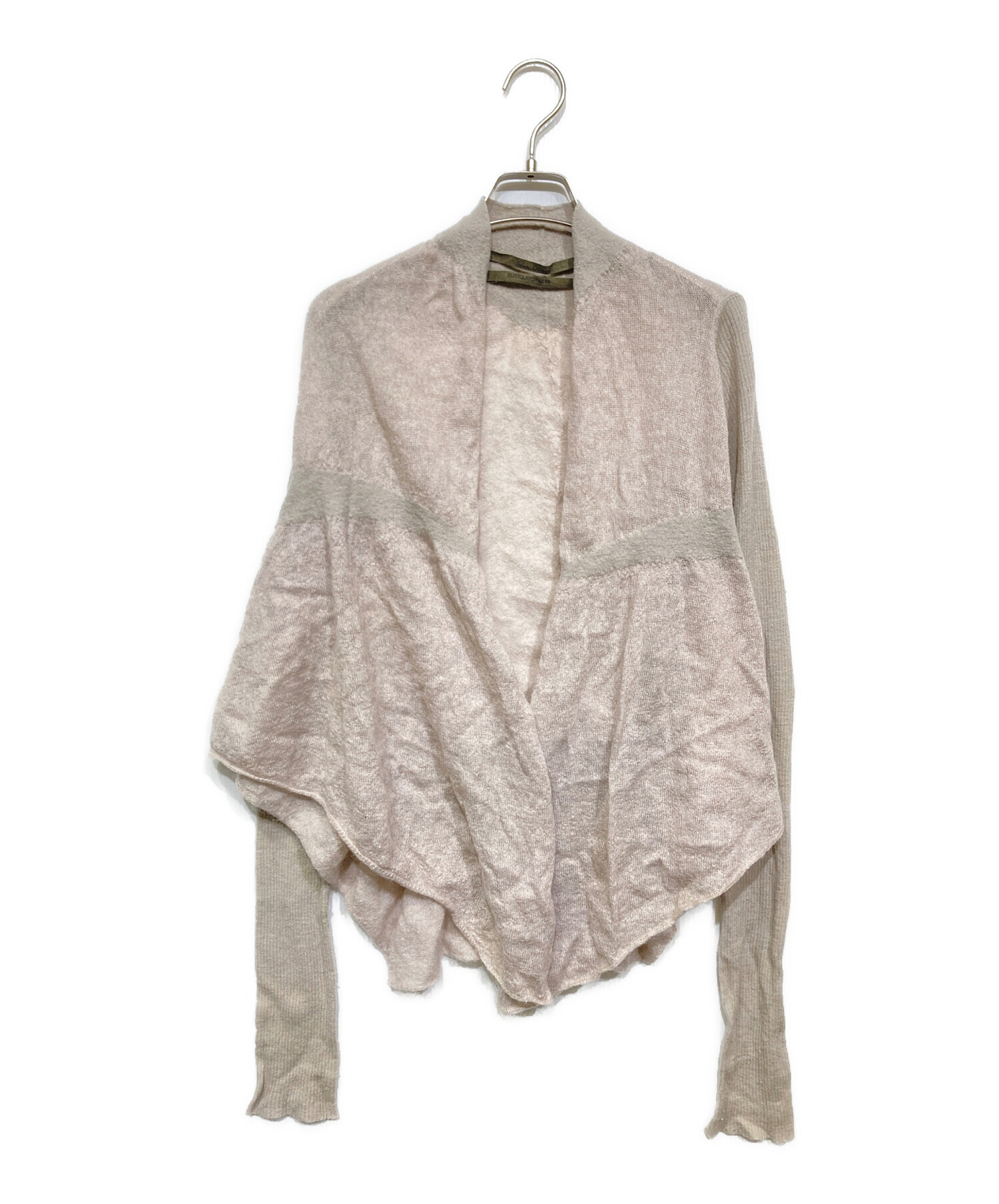 【リックオウエンス】Rick Owensカーディガン 中古・古着通販】RICK OWENS (リックオウエンス) モヘア混変形