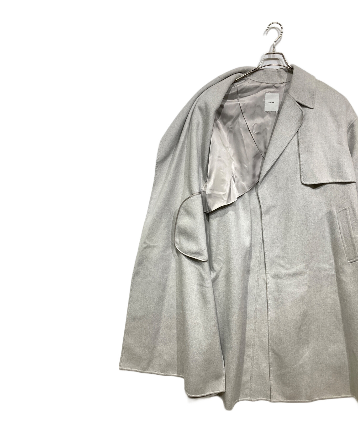 中古・古着通販】ebure (エブール) ダブルビーバーコート グレー
