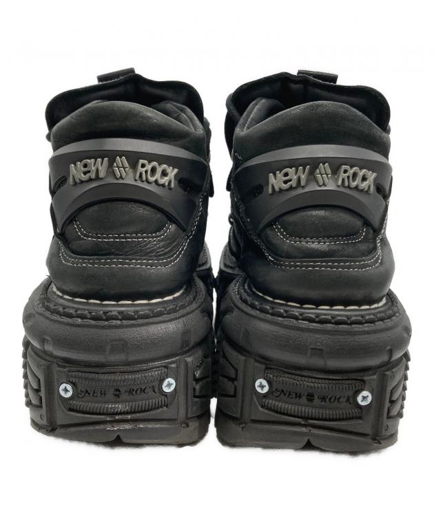 中古・古着通販】NEW ROCK (ニューロック) 厚底ブーツ ブラック サイズ