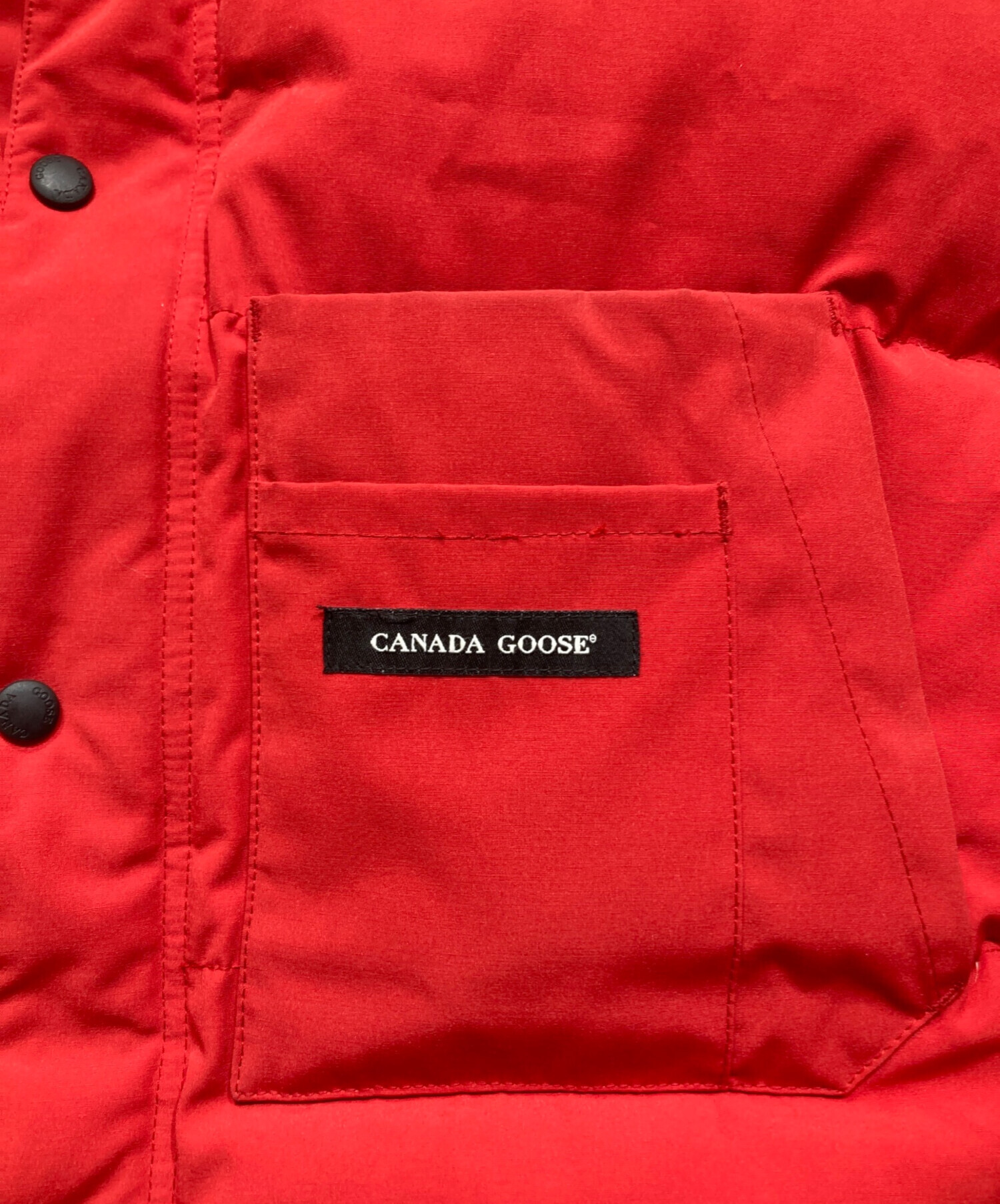 中古・古着通販】CANADA GOOSE (カナダグース) ダウンベスト レッド