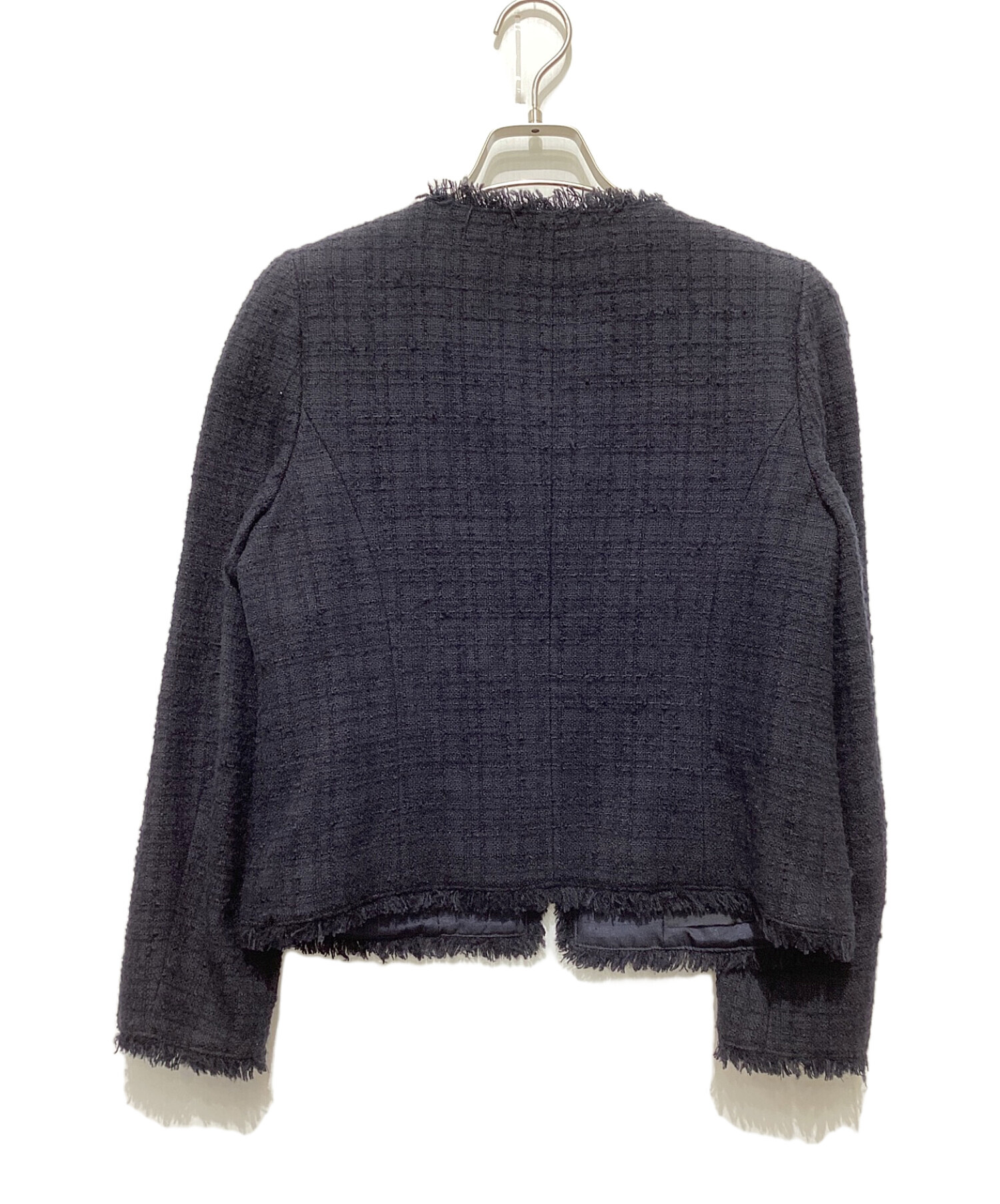 中古・古着通販】ANAYI (アナイ) ツイードノーカラージャケット