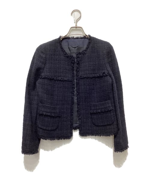 中古・古着通販】ANAYI (アナイ) ツイードノーカラージャケット