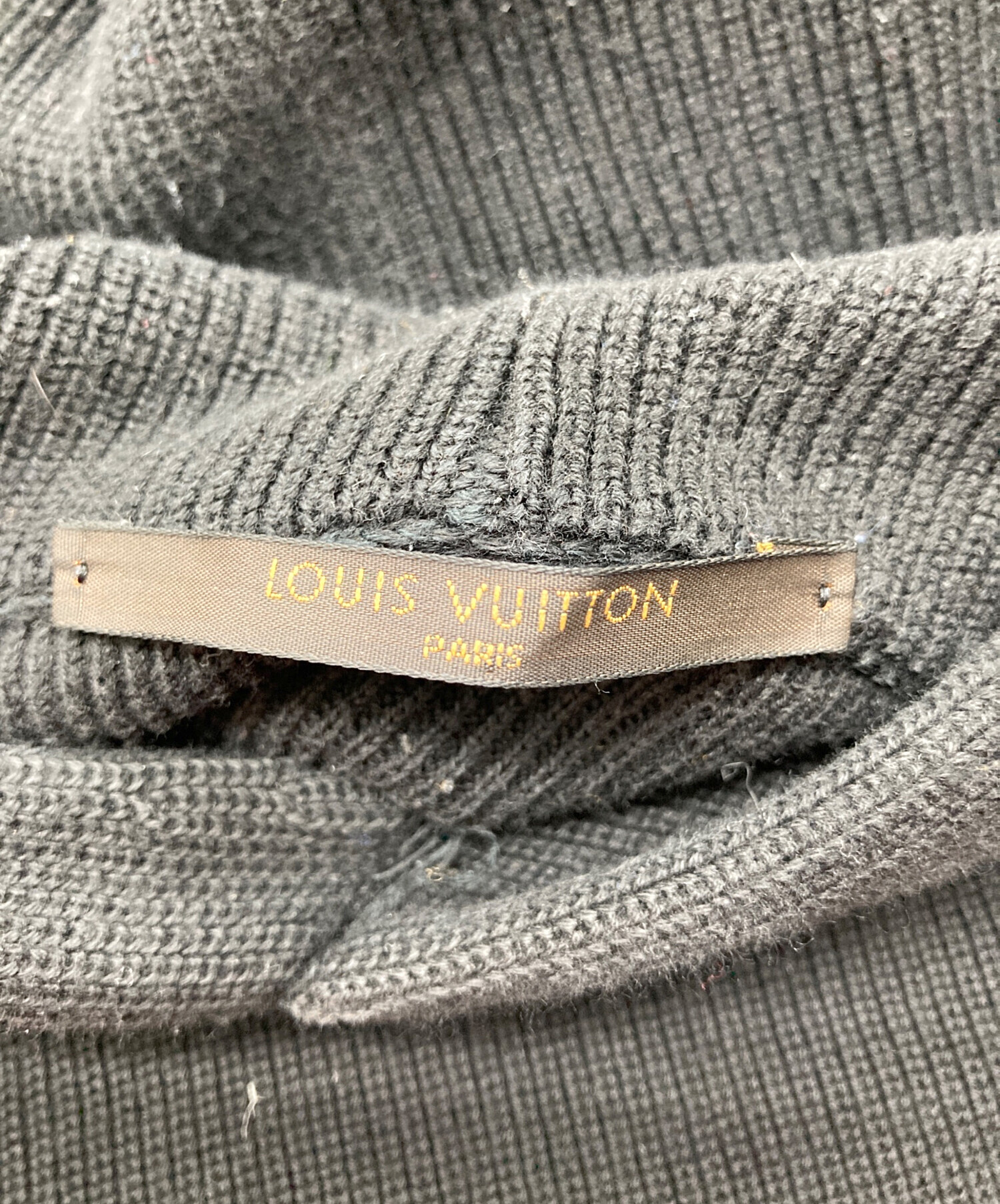 .10061【美品・XLサイズ】ルイヴィトン☆ビッグロゴ定番パーカー　入手困難 中古・古着通販】LOUIS VUITTON (ルイ ヴィトン) ロゴニットパーカー