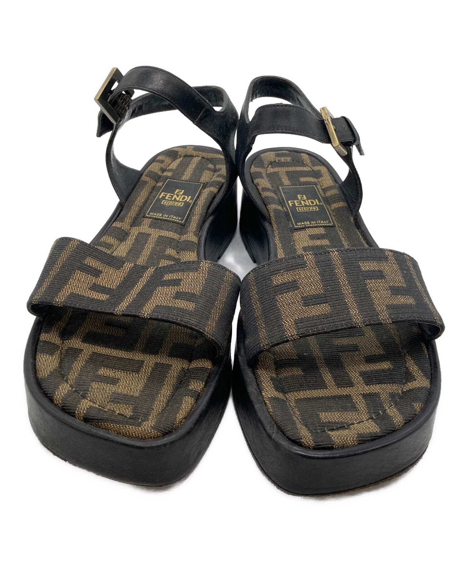 中古・古着通販FENDI (フェンディ) ズッカ柄ストラップサンダル