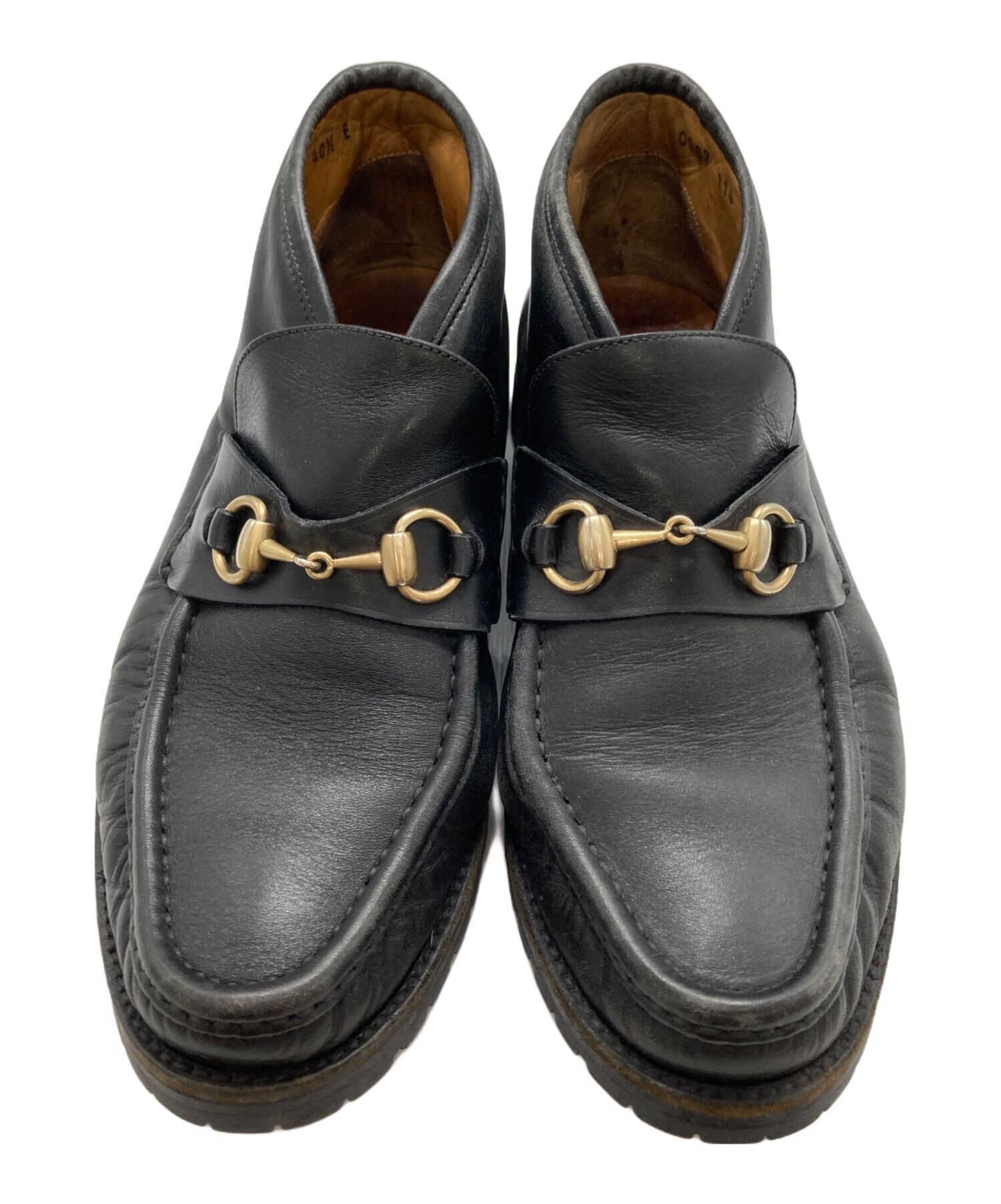 中古・古着通販】GUCCI (グッチ) ホースビットチャッカーブーツ 