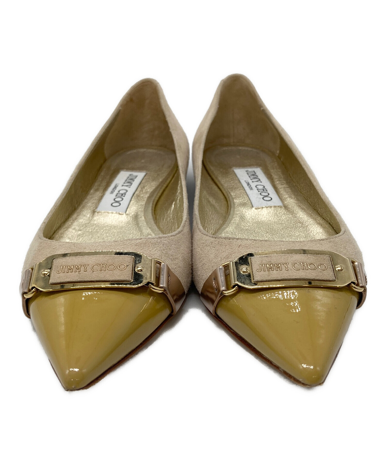 中古・古着通販】JIMMY CHOO (ジミーチュウ) フラットパンプス