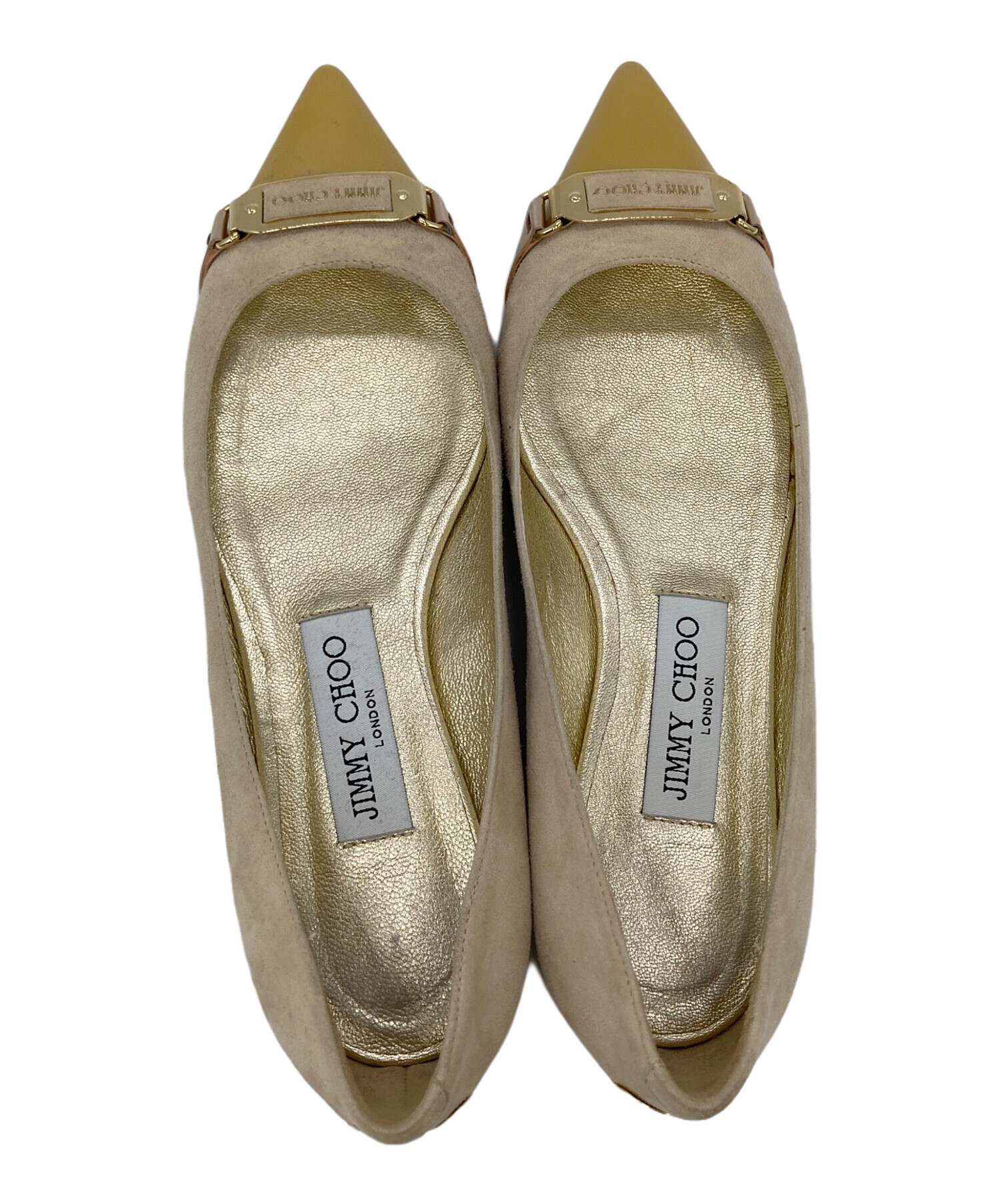 中古・古着通販】JIMMY CHOO (ジミーチュウ) フラットパンプス
