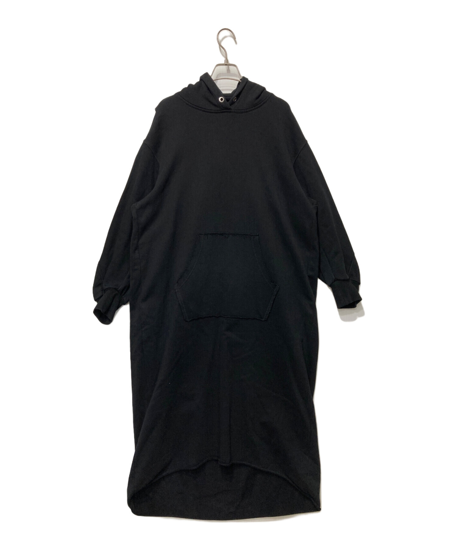 DIESEL / ダメージ加工スウェットワンピース/S/コットン/BLK 中古・古着通販】DIESEL (ディーゼル) スウェットワンピース ブラック