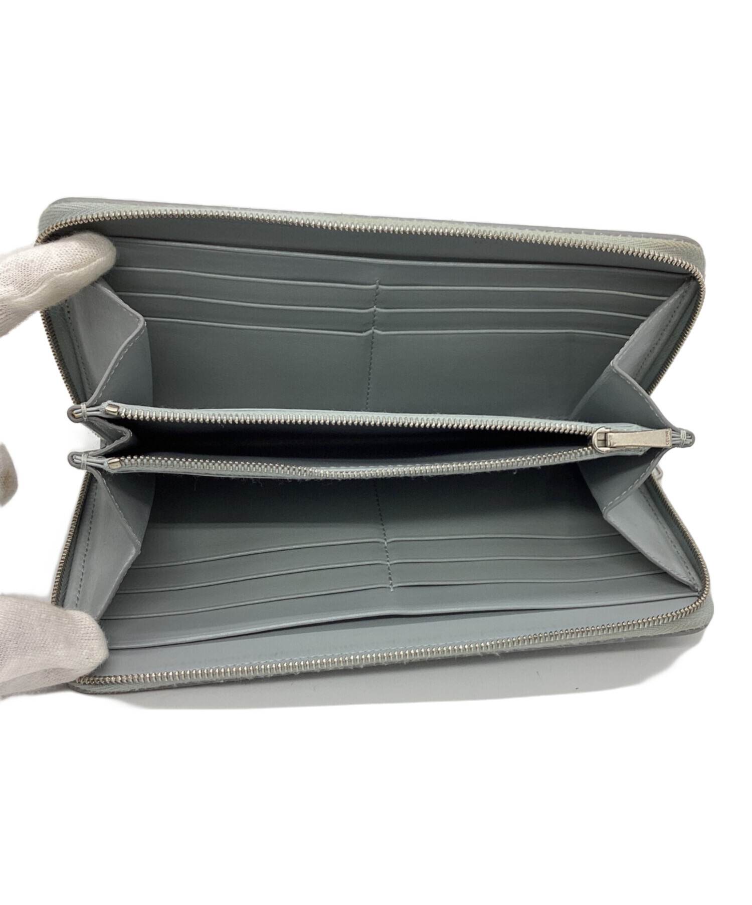 中古・古着通販】CELINE (セリーヌ) LARGE ZIPPED WALLET IN GRANED 