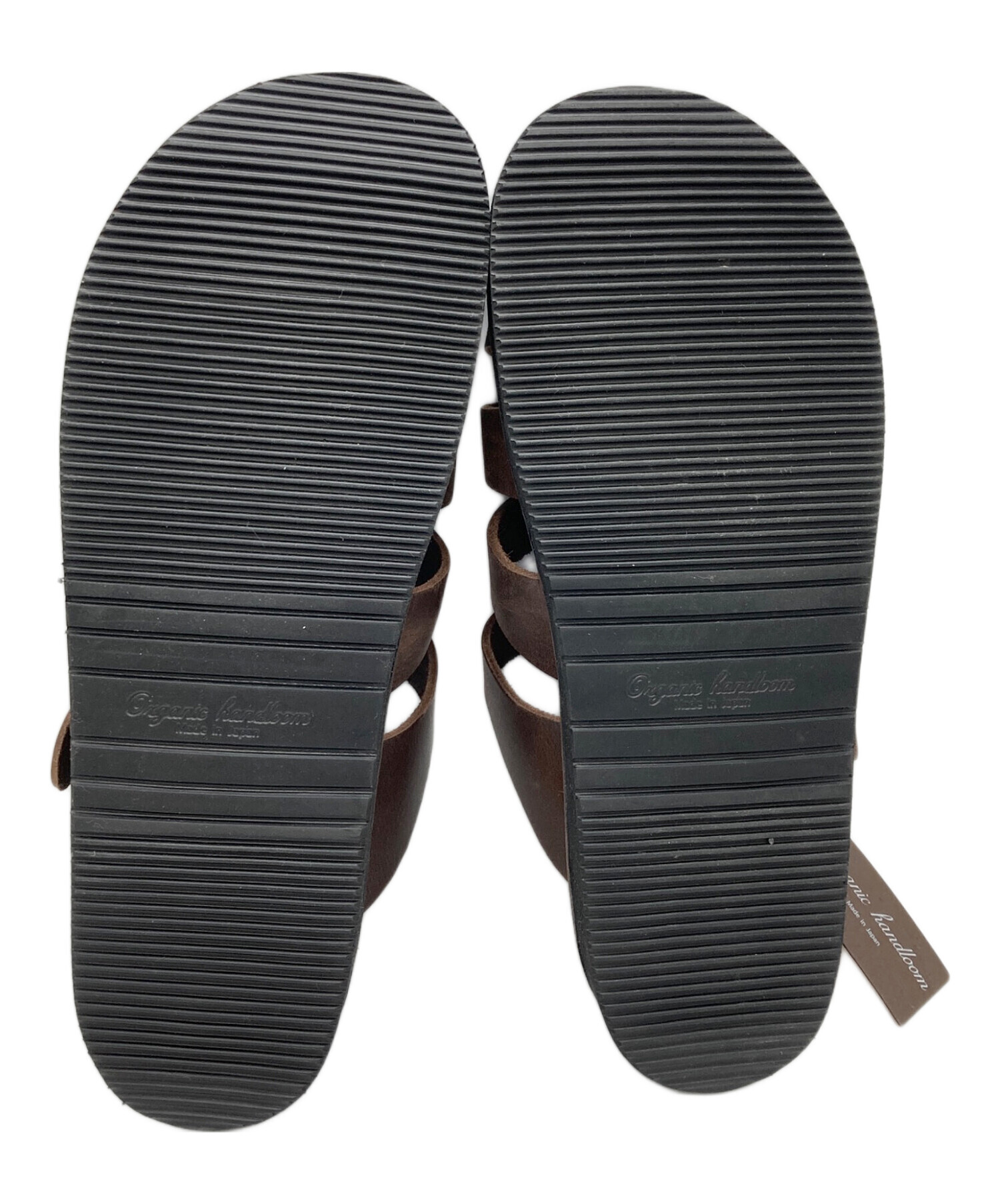 【新品】Organic handloom レザーサンダル ブラウン26cm幅広◎ 中古・古着通販】organic handloom (オーガニックハンドルーム) レザー