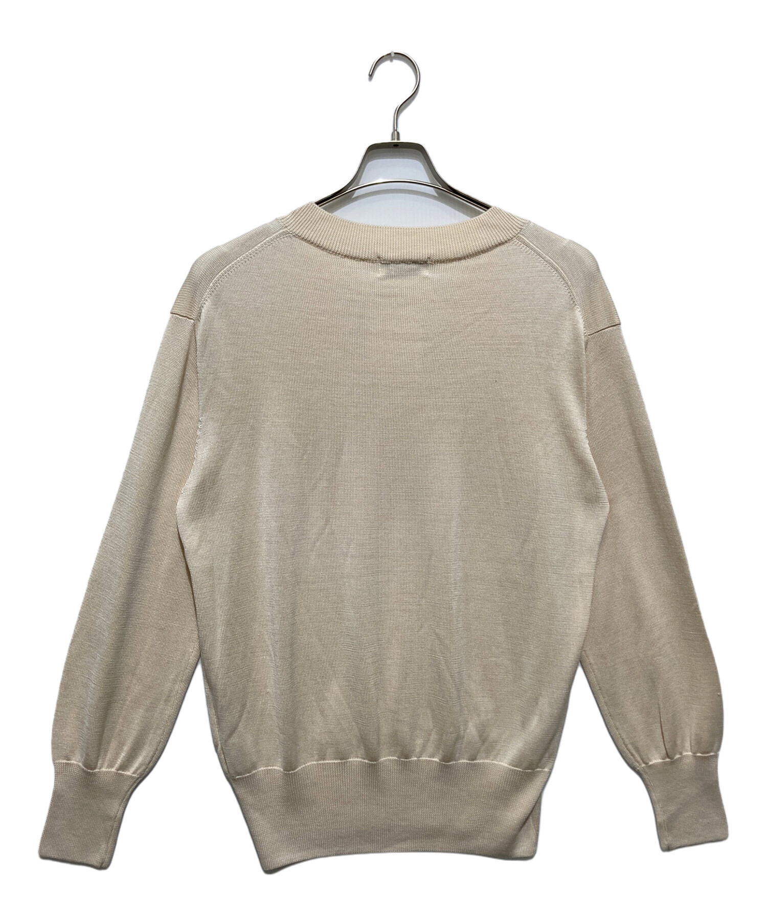 S*脇様 レンコントラント Rencontrant ベージュ Vネックニット シ 中古・古着通販】rencontrant (レンコントラント) シルクニット