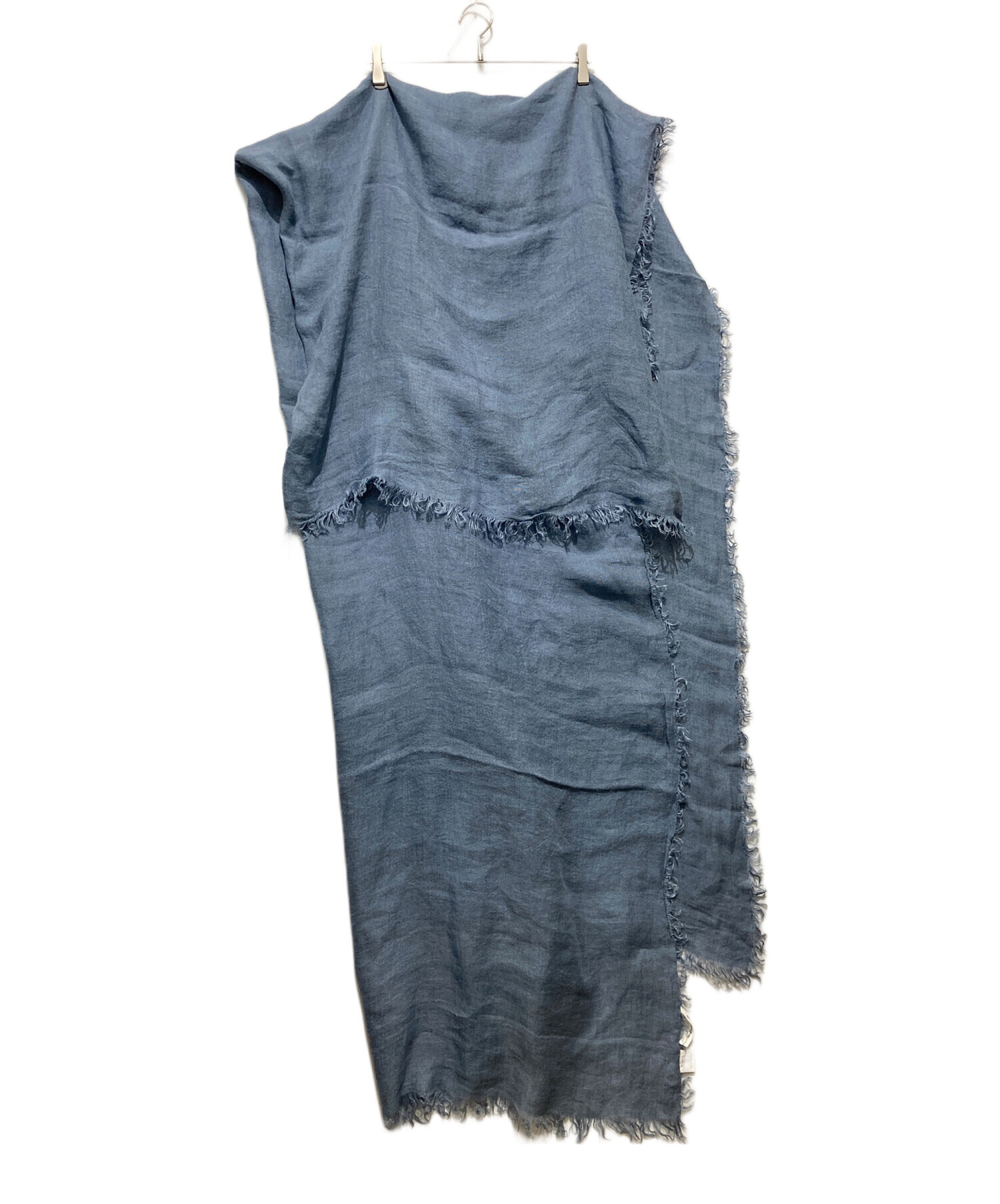 中古・古着通販】ASAUCE MELER (アソースメレ) リネンストール ブルー