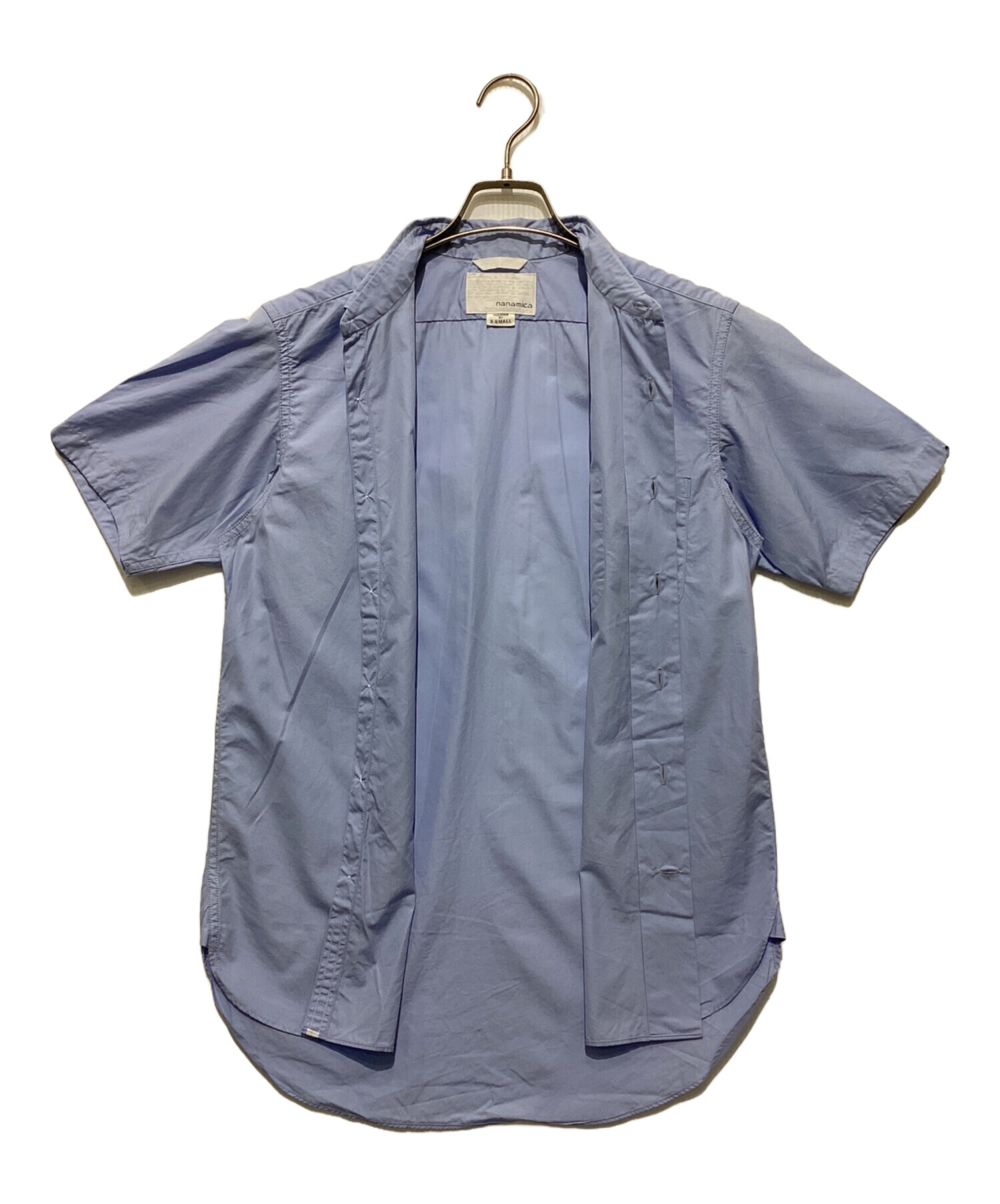 中古・古着通販】nanamica (ナナミカ) 半袖シャツ ブルー サイズ:XS