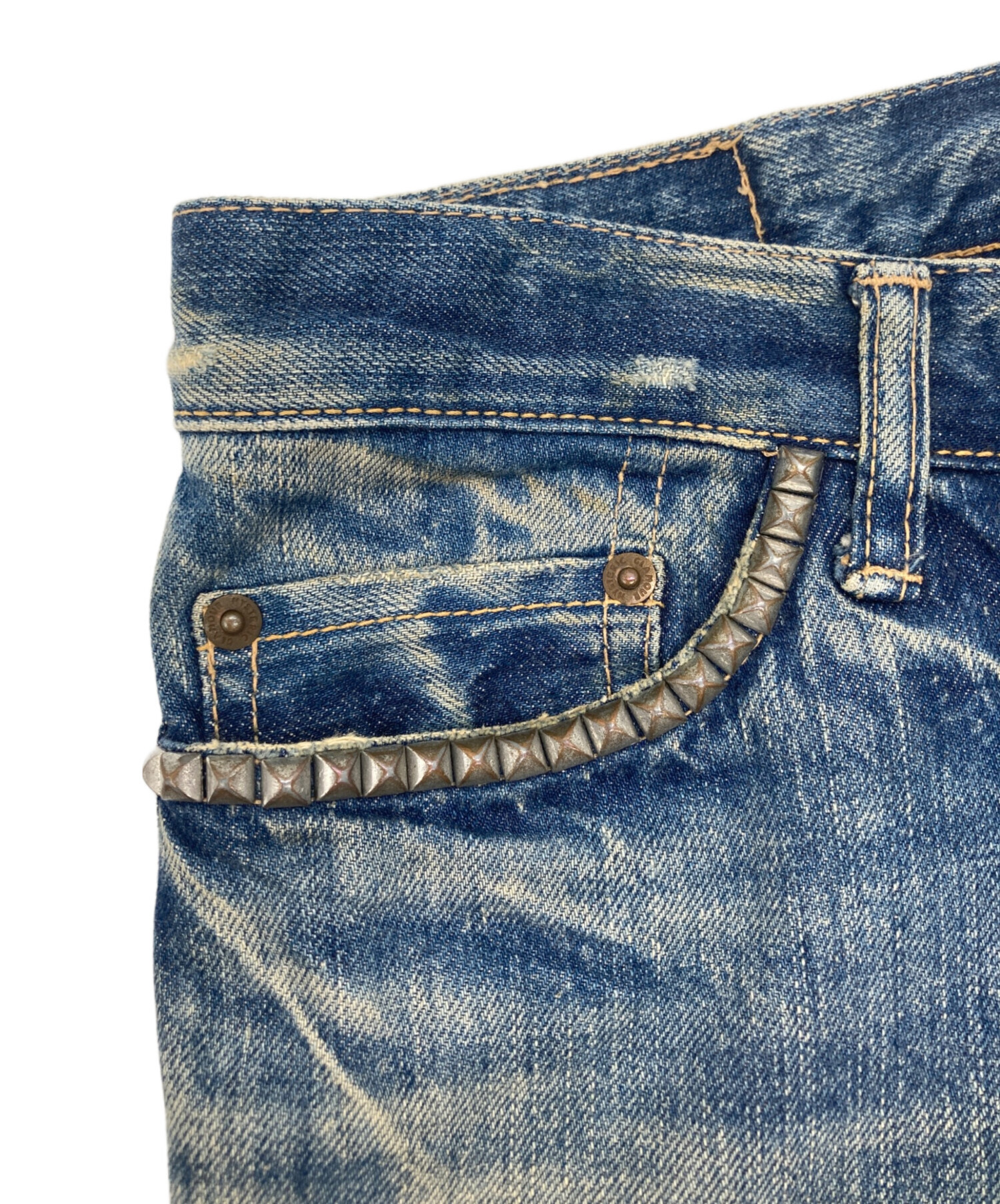 ヒステリックグラマー　 スタッズ付き　デニムパンツ　ダメージデニム 中古・古着通販】Hysteric Glamour (ヒステリックグラマー) KINKY