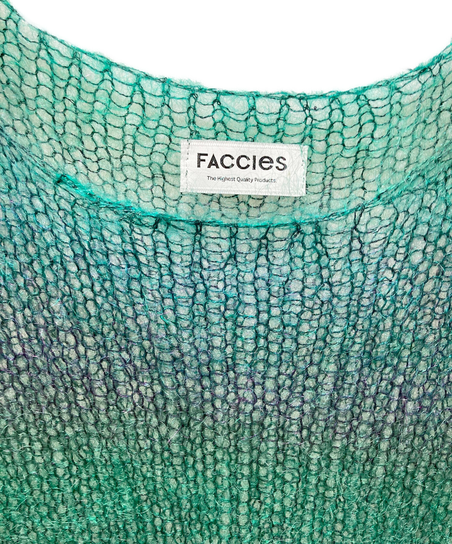 中古・古着通販】FACCIES (ファッチーズ) GRADATION MESH KNIT PO 