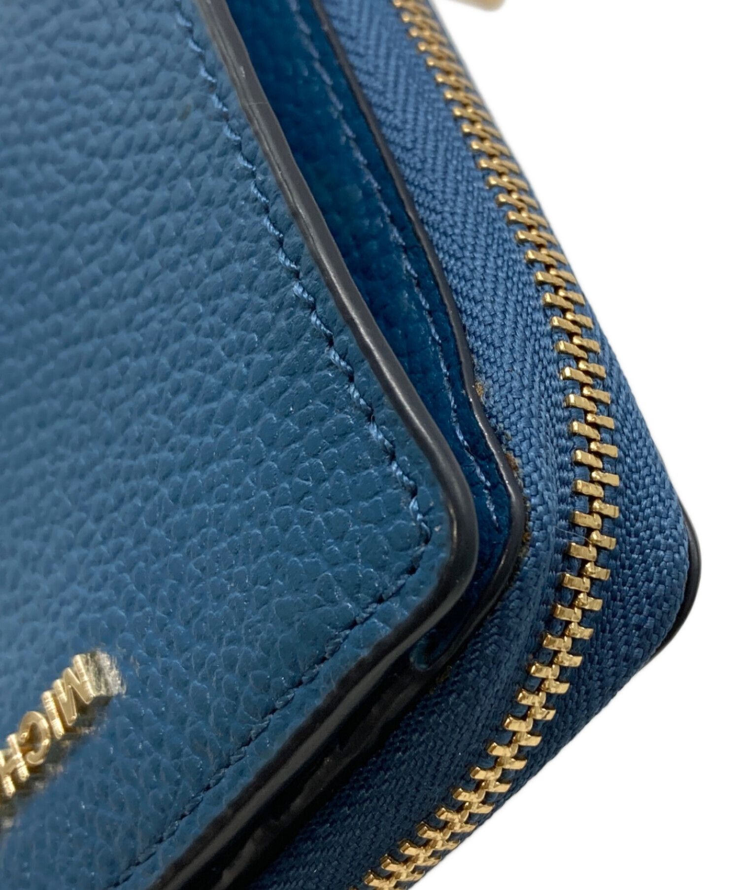 中古・古着通販】MICHAEL KORS (マイケルコース) 2つ折り財布 ブルー