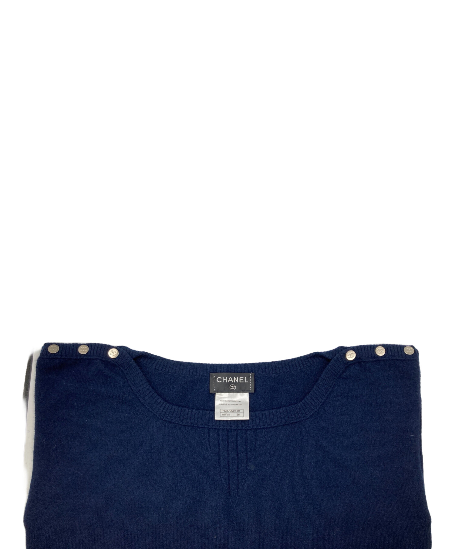 中古・古着通販】CHANEL (シャネル) カシミヤニットワンピース