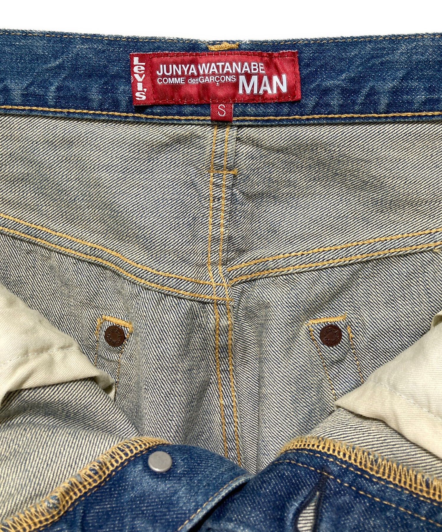 【レア】コムデギャルソンストライプJUNYAWATANABE×Levi'sパンツ LEVI'S × JUNYA WATANABE COMME des GARCONS / リーバイス×ジュンヤ