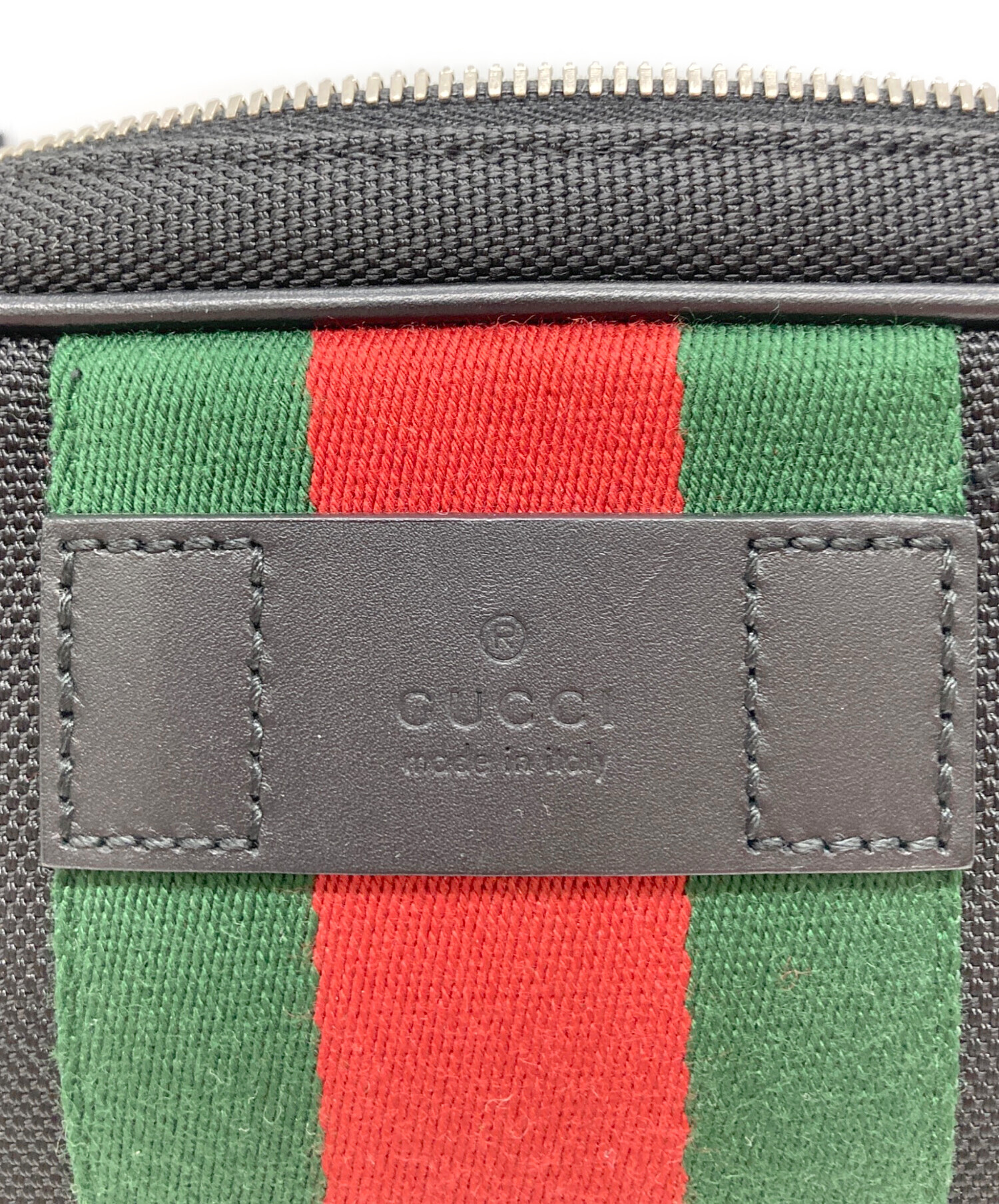 中古美品】GUCCI グッチブラックパンツ シェリーラインウエストバンド