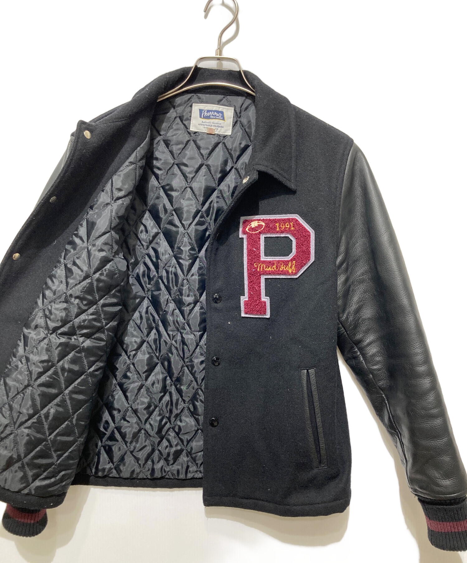 中古・古着通販】Pherrow's (フェローズ) カウレザー切替スタジャン