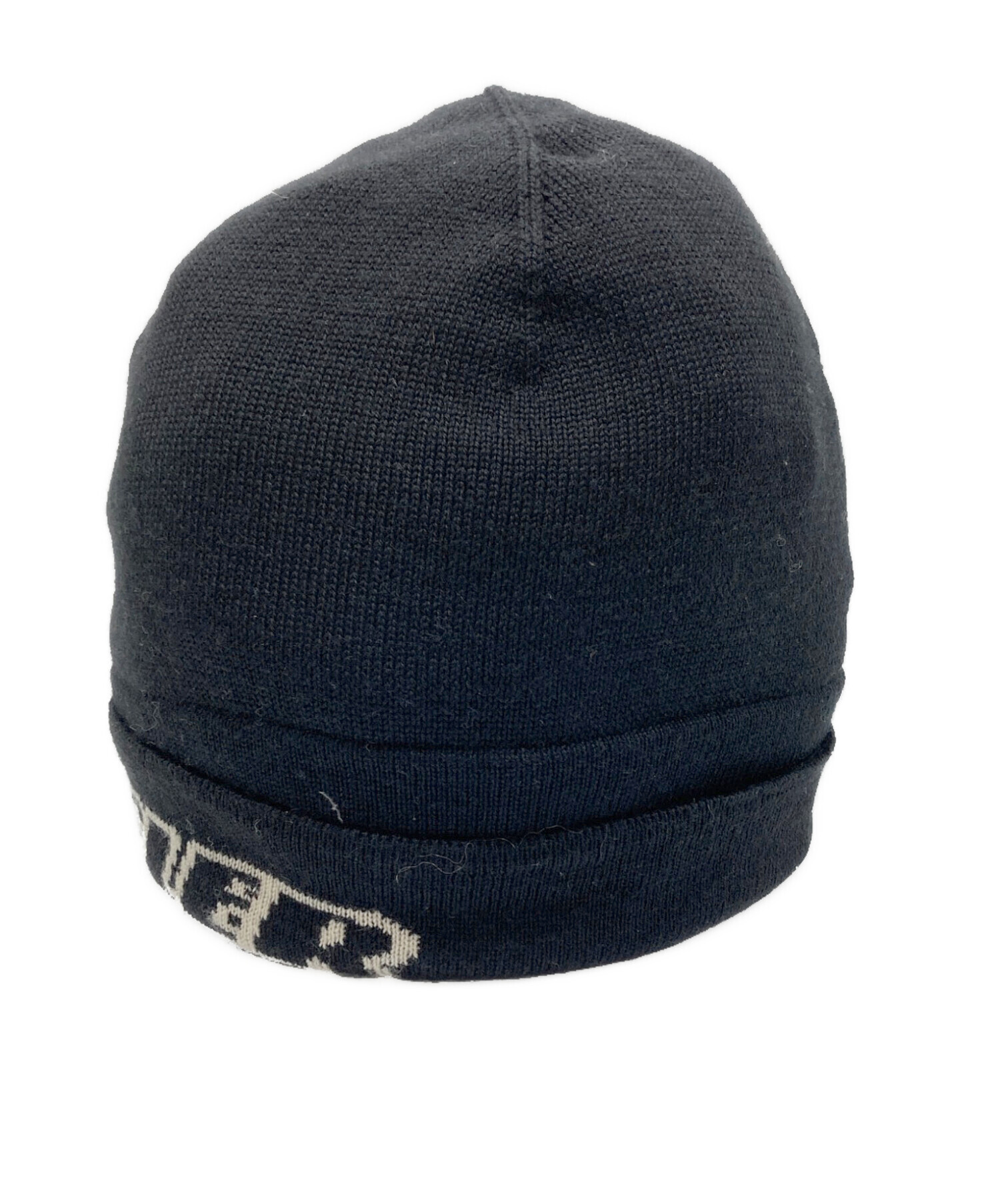 中古・古着通販】MONCLER (モンクレール) ロゴニット帽 ブラック