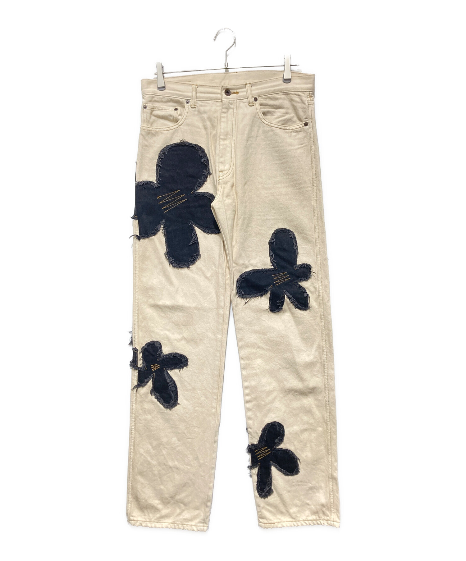 中古・古着通販】KHOKI (コッキ) Flower pattern denim pants ベージュ  