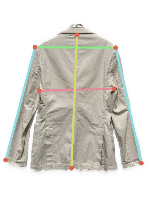 中古・古着通販】Bagutta (バグッタ) コーデュロイダブルジャケット
