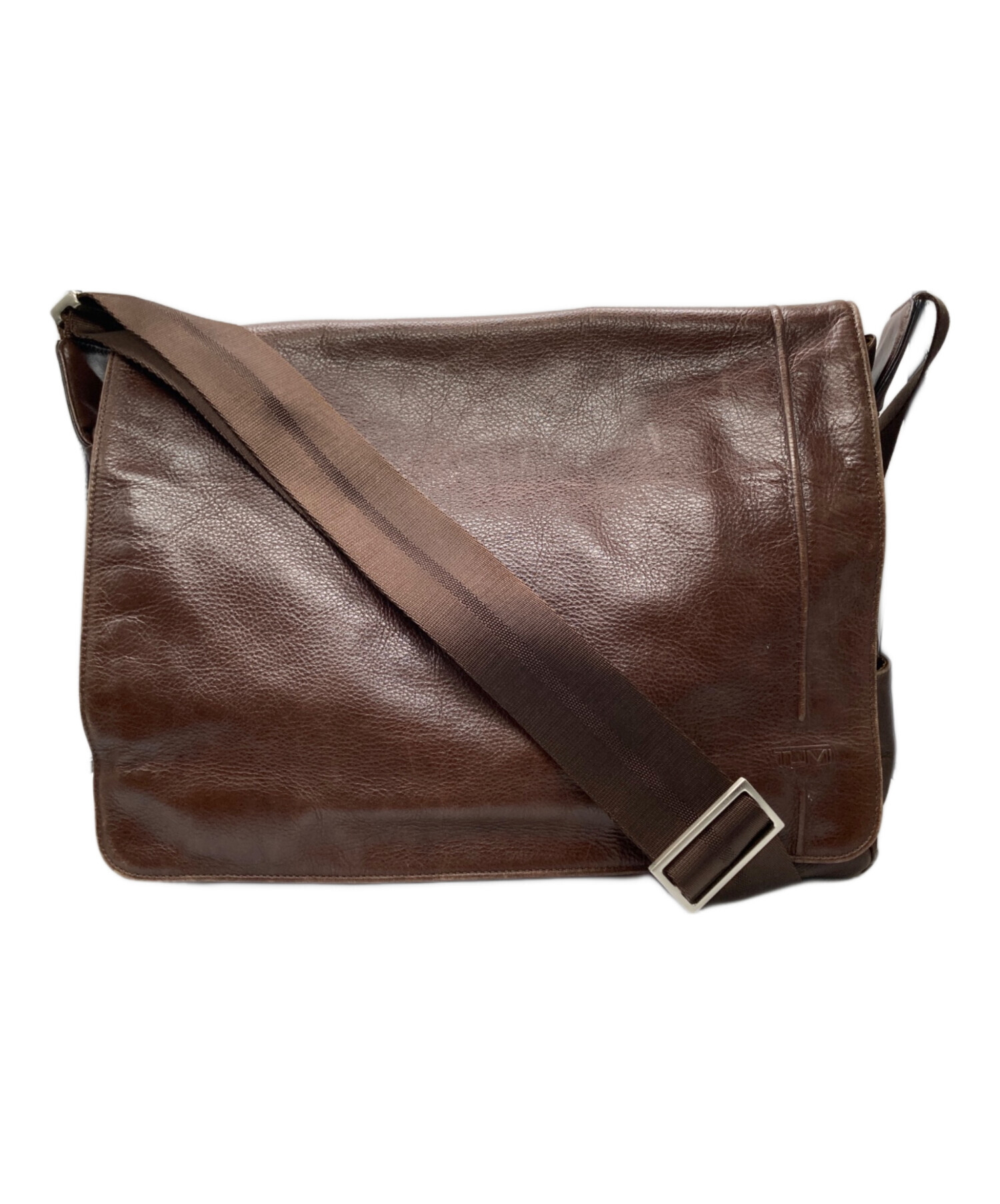 中古・古着通販】TUMI (トゥミ) レザーショルダーバッグ ブラウン  