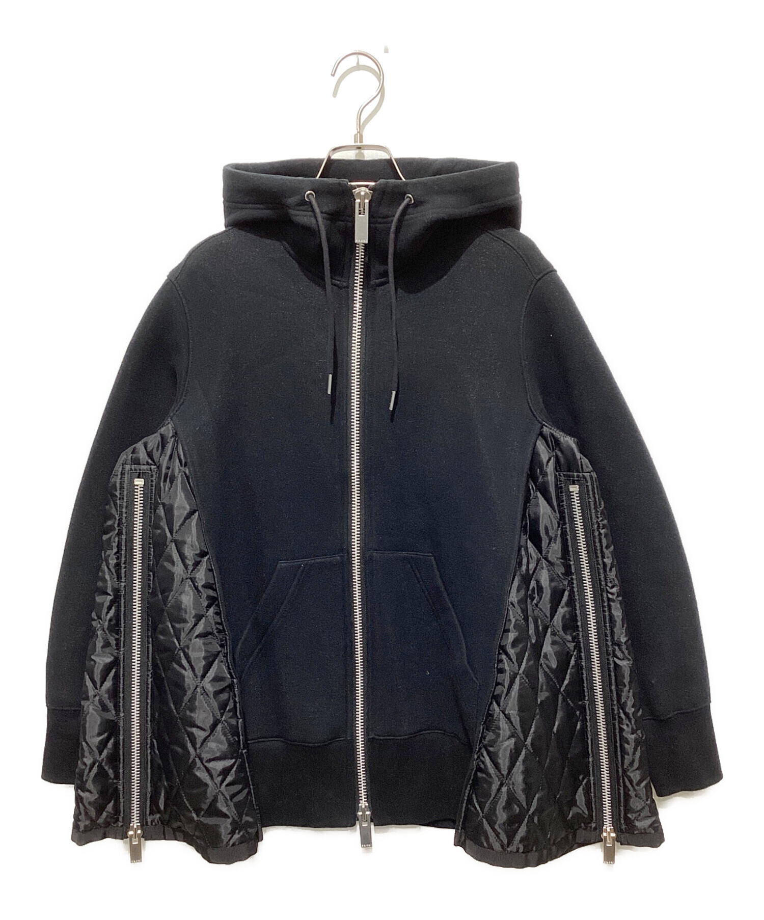 中古・古着通販】sacai (サカイ) 切替ジップパーカー ネイビー サイズ 