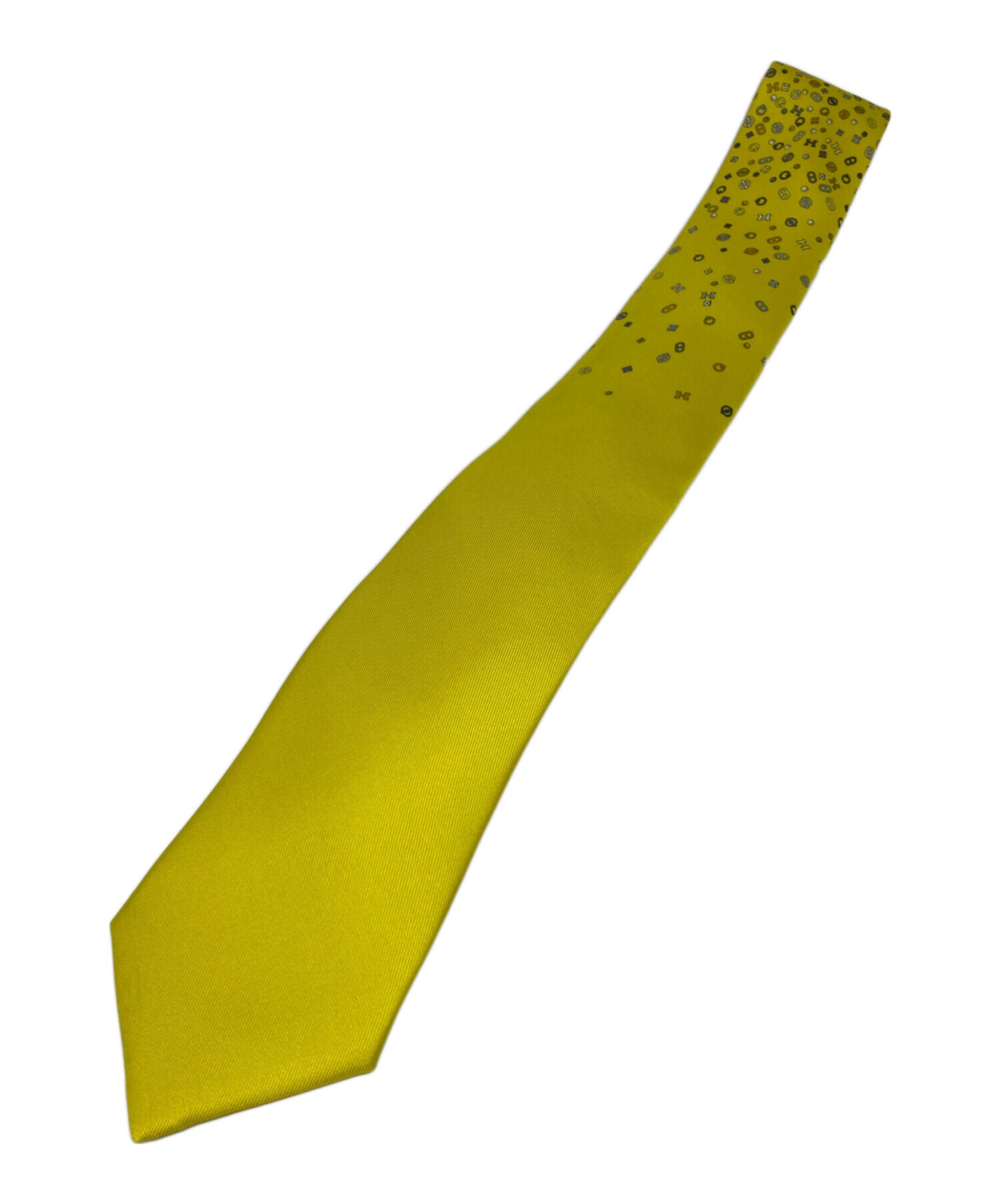 HERMÈS イエロー ネクタイ 中古・古着通販】HERMES (エルメス) ネクタイ イエロー サイズ:FREE