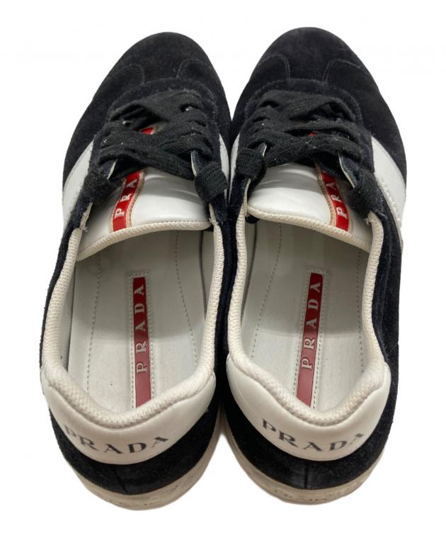 中古・古着通販】PRADA (プラダ) スウェードスニーカー ブラック