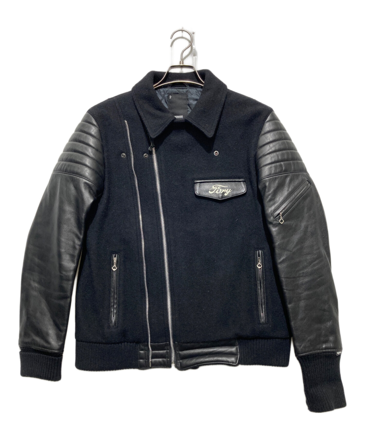 ネイバーフッド　ライトニングライダースジャケット　スタジャン　サイズ1 中古・古着通販】NEIGHBORHOOD (ネイバーフッド) レザースリーブ