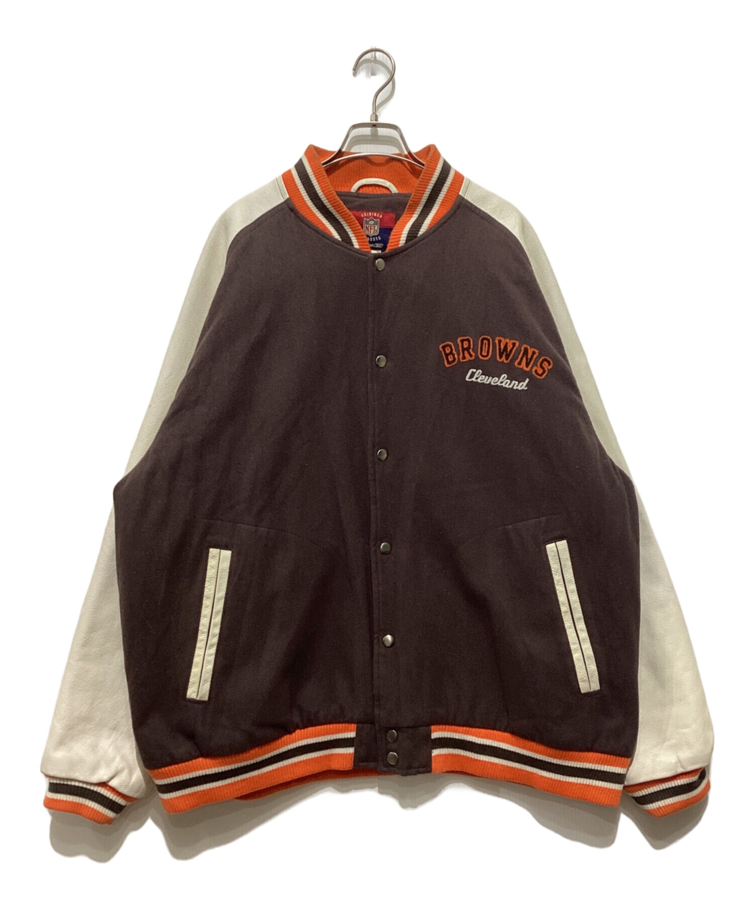 中古・古着通販】NFL (エヌエフエル) スタジャン ホワイト×ブラウン