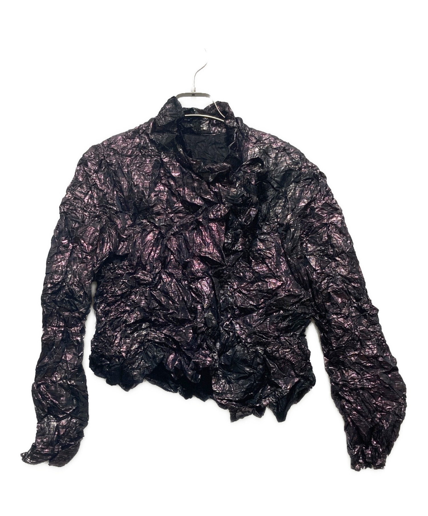 イッセイミヤケ】ジャケット 黒シワ加工 ISSEY MIYAKE MEN シワ